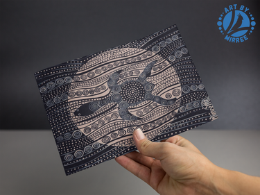 Dreamtime Turtle Aboriginal Art by Mirree A6 PostCard Single